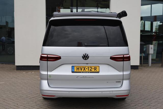 Volkswagen CALIFORNIA 180KW-245PK, Hybride, Camper, Standkachel, Keuken met Koelkast, gaspit, stromend water, 230V, elektrisch hef dak, Luifel, slaapmogelijkheid 2 persoon bed, 4 zitplaatsen, watertank, handdouche, vele opberg mogelijkheden,