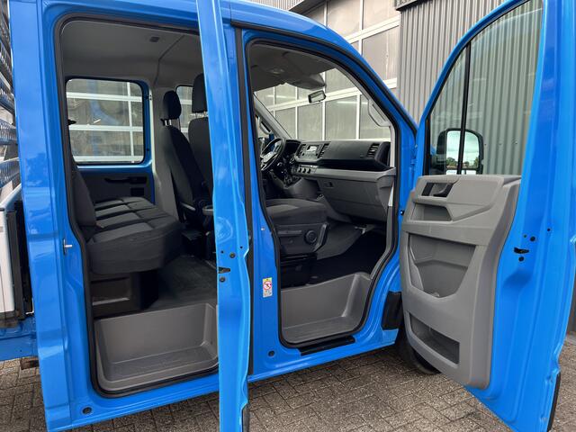 Volkswagen CRAFTER 35 2.0 TDI L3 DC Airco Cruise controle Euro 6 Pick-up Telefoonverbinding Voorruit verwarming 6-persoons Open laadbak Pick-up p-up Bakwagen 1e eigenaar