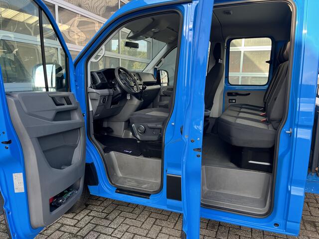 Volkswagen CRAFTER 35 2.0 TDI L3 DC Airco Cruise controle Euro 6 Pick-up Telefoonverbinding Voorruit verwarming 6-persoons Open laadbak Pick-up p-up Bakwagen 1e eigenaar