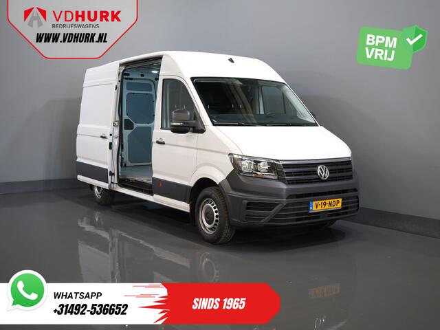 Volkswagen CRAFTER 35 2.0 TDI 140 pk DSG Aut. L3H3 BPM VRIJ! Carplay/ Camera/ Cruise/ Trekhaak/ Betimmerd/ Airco