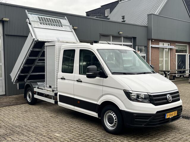 Volkswagen CRAFTER 35 2.0 TDI Maxi DC L4H1 Kipper 3000kg trekgewicht Euro 6 Airco Cruise controle 6-Persoons Telefoonverbinding Gereedschapskist Kieper Open laadbak Pick-up Bpm vrij