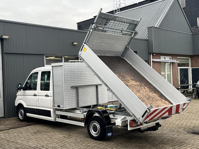 Volkswagen CRAFTER 35 2.0 TDI Maxi DC L4H1 Kipper 3000kg trekgewicht Euro 6 Airco Cruise controle 6-Persoons Telefoonverbinding Gereedschapskist Kieper Open laadbak Pick-up Bpm vrij