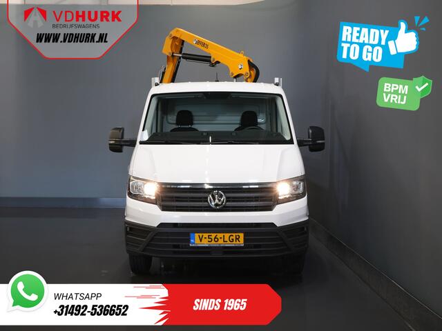 Volkswagen CRAFTER 50 165 pk Effer 352S Trekhaak/ Kraan/ Crane/ Kran/ Autokran/ PTO/ Open laadbak/ Dubbel Lucht