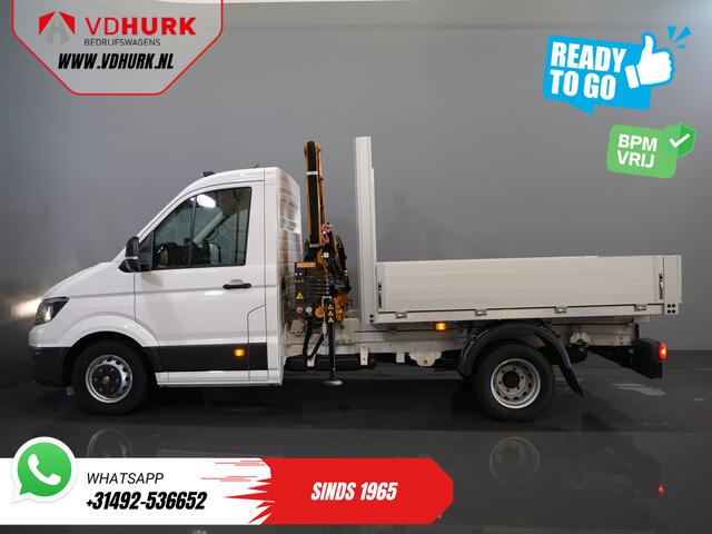 Volkswagen CRAFTER 50 165 pk Effer 352S Trekhaak/ Kraan/ Crane/ Kran/ Autokran/ PTO/ Open laadbak/ Dubbel Lucht
