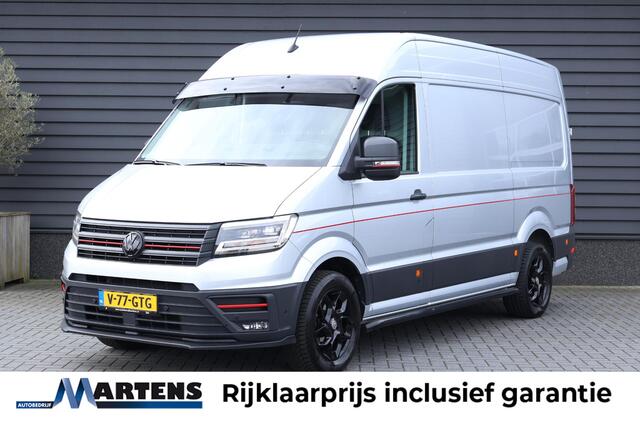 Volkswagen CRAFTER 35 2.0 TDI 140pk DSG L3H3 Exclusive Trekhaak Camera Leder Led Sidebars Zonneklep Navigatie Bijrijdersbank