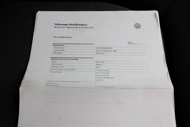 Volkswagen CRAFTER 35 2.0 TDI 177pk L4H3 (L3H2) Trendline Navi/Camera Laadklep 500kg 10-2020