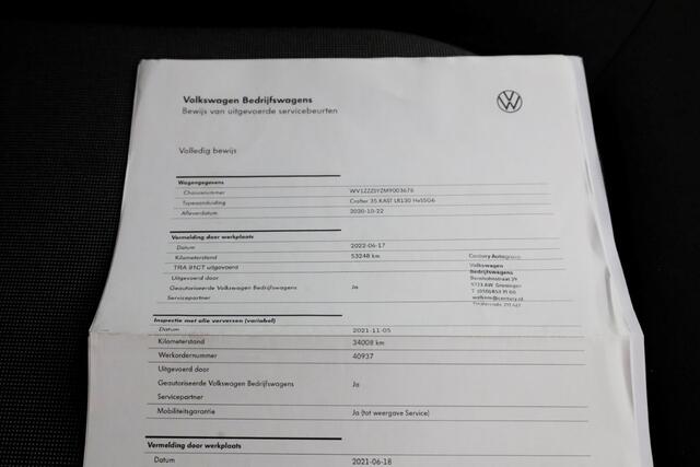 Volkswagen CRAFTER 35 2.0 TDI 177pk L4H3 (L3H2) Trendline Navi/Camera Laadklep 500kg 10-2020