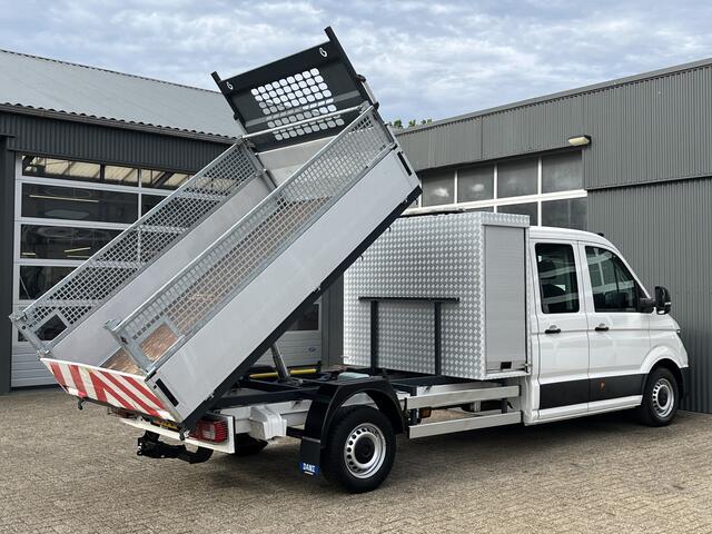 Volkswagen CRAFTER 35 2.0 TDI L4 DC Airco Cruise controle Trekhaak 3000kg trekgewicht 6-Persoons Euro 6 Dubbele cabine Telefoonverbinding Open laadbak Pick-up p-up Bakwagen Kieper