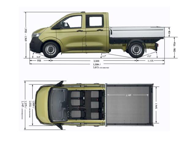 Volkswagen E-Transporter 34 218 pk AUT. Pick-Up Dubbele Cabine, Alarm, Climatronic. All Season banden