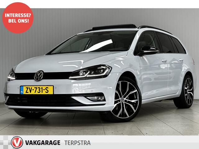 Volkswagen GOLF Variant 1.6 TDI Comfortline/ D-Riem verv: 95.000 KM!/ Facelift/ Trekhaak/ 18'' LMV/ LEDER/ Panorama-Dak/ Apple + Android/ LED Koplampen/ DAB+/ Stoelverw./ PDC V+A/ Parelmoer wit/ Adaptive Cruise/ Led Achterlichten.