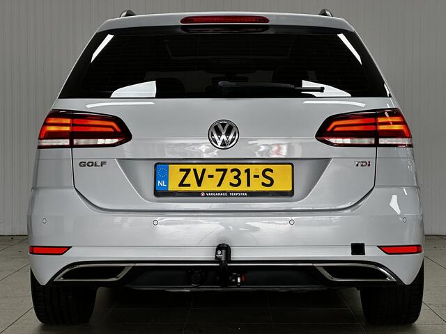 Volkswagen GOLF Variant 1.6 TDI Comfortline/ D-Riem verv: 95.000 KM!/ Facelift/ Trekhaak/ 18'' LMV/ LEDER/ Panorama-Dak/ Apple + Android/ LED Koplampen/ DAB+/ Stoelverw./ PDC V+A/ Parelmoer wit/ Adaptive Cruise/ Led Achterlichten.