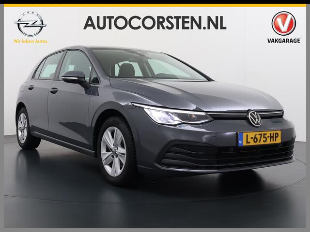 Volkswagen GOLF 1.0 eTSI 111PK AUT-7 Nieuw Model Adap.Cruise Virtual Cockpit Apple Carplay Android APP-Connect Navi Ecc Pdc Life Stoel+Stuurverwarming Lmv Mirrorlink DAB Led Isofix Keyless mild hybride Complete Volkswagen Golf mild hybride!