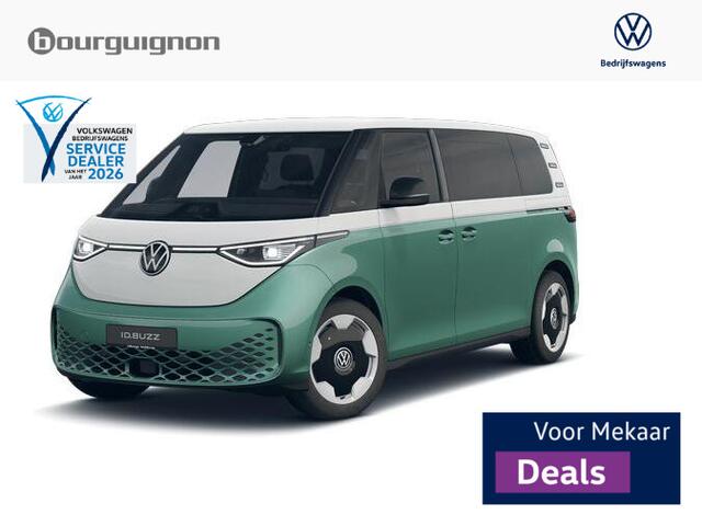 Volkswagen ID. Buzz Bedrijfswagens Pro Bulli Limited L2 210 kW (286 pk) 86 kWh RWD | 7-zits | Trekhaak | Stockton 20"lichtmetaal | Led Matrix koplampen | Alarm | Achterkep elektrisch | Wordt verwacht mei 2026 |