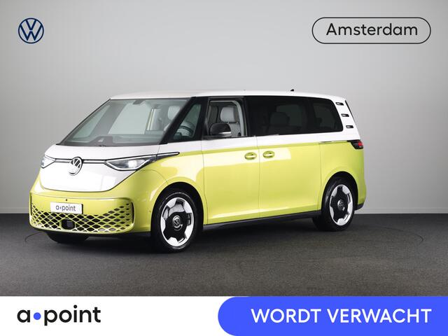 Volkswagen ID. Buzz Pro 86 kWh LWB 7p. 286 pk | SoH 96,36% |Navigatie | Panoramadak | Trekhaak (wegklapbaar) | Parkeersensoren (Park assist) | Rondomzicht camera | Elektr. schuifdeuren | Stoelverwarming |