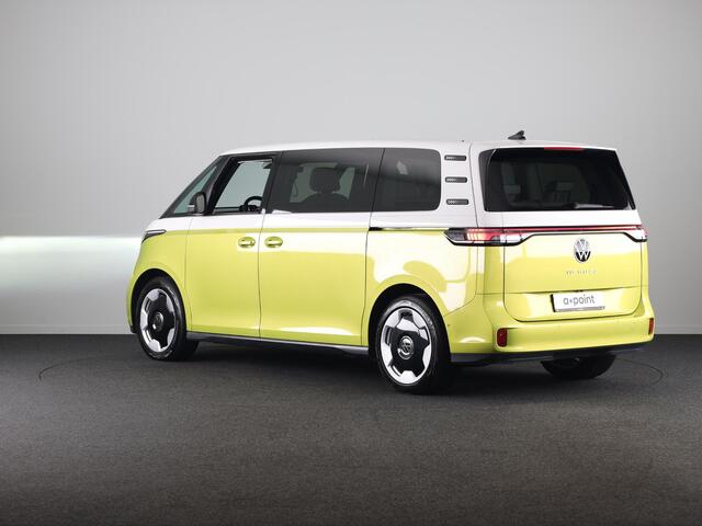 Volkswagen ID. Buzz Pro 86 kWh LWB 7p. 286 pk | SoH 96,36% |Navigatie | Panoramadak | Trekhaak (wegklapbaar) | Parkeersensoren (Park assist) | Rondomzicht camera | Elektr. schuifdeuren | Stoelverwarming |