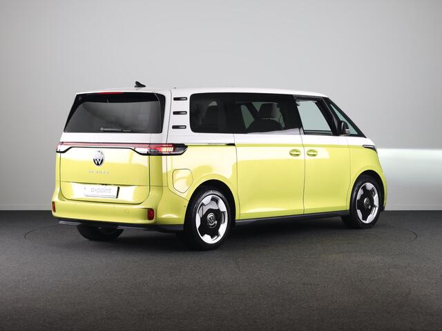 Volkswagen ID. Buzz Pro 86 kWh LWB 7p. 286 pk | SoH 96,36% |Navigatie | Panoramadak | Trekhaak (wegklapbaar) | Parkeersensoren (Park assist) | Rondomzicht camera | Elektr. schuifdeuren | Stoelverwarming |
