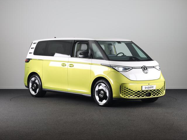 Volkswagen ID. Buzz Pro 86 kWh LWB 7p. 286 pk | SoH 96,36% |Navigatie | Panoramadak | Trekhaak (wegklapbaar) | Parkeersensoren (Park assist) | Rondomzicht camera | Elektr. schuifdeuren | Stoelverwarming |