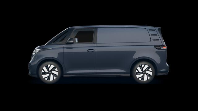 Volkswagen ID. Buzz Cargo Bedrijfswagens Bulli edition Elektromotor 210 kW (286 pk) 79 kWh | Open & Close Pakket | Hoge scheidingswand met vaste ruit en dimbare binnenspiegel | Trekhaak, elektrisch uitklapbaar, mechanisch inklapbaar | Verlichte strip tussen koplampen inclusief ver