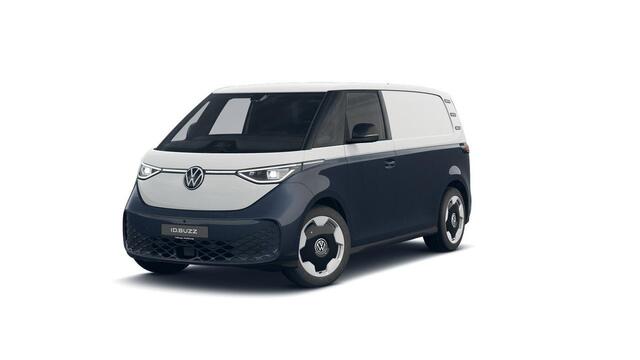 Volkswagen ID. Buzz Cargo Bedrijfswagens Anniversary Edition 4M 340 pk 250 kW elektromotor | Achteruitrijcamera (Rear View) inclusief 360 graden camera (Area View) | Assistance Pakket Plus | Digitale radio-ontvangst (DAB+) | Navigatie 'Discover Pro' | Anniversary Edition | Elektri