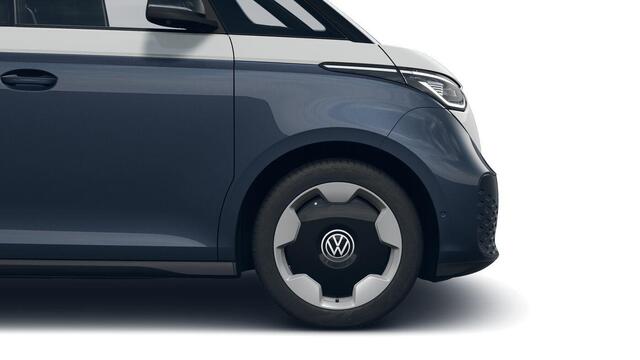 Volkswagen ID. Buzz Cargo Bedrijfswagens Anniversary Edition 4M 340 pk 250 kW elektromotor | Achteruitrijcamera (Rear View) inclusief 360 graden camera (Area View) | Assistance Pakket Plus | Digitale radio-ontvangst (DAB+) | Navigatie 'Discover Pro' | Anniversary Edition | Elektri
