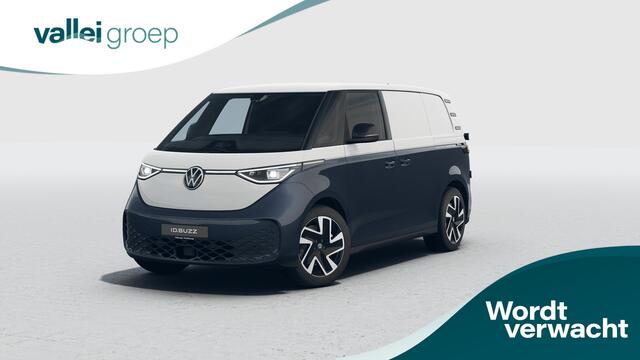 Volkswagen ID. Buzz Cargo Bulli Edition Elektromotor 210 kW (286 pk) 2988 mm Trekhaak elektrisch uitklapbaar | Stoelverwarming | 20" lm velgen Solna | Schuifdeur links en rechts | Diefstalarm | Achterdeuren