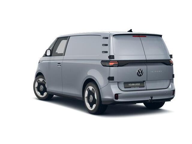 Volkswagen ID. Buzz Cargo Bedrijfswagens Bulli Edition Elektromotor 210 kW (286 pk) 2988 mm | Navigatiesysteem | Climate control | Alarm klasse 3 | 20 inch Stockton velgen | 360° graden | Stuurwiel verwarmd | Trekhaak elektrisch | Zijwandbekleding
