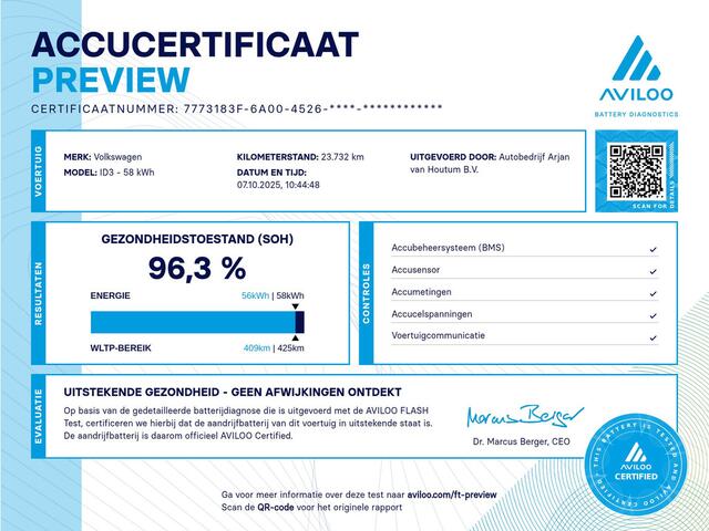 Volkswagen ID.3 Pro 59 kWh Achteruitrijcamera, Adaptive cruisecontrol