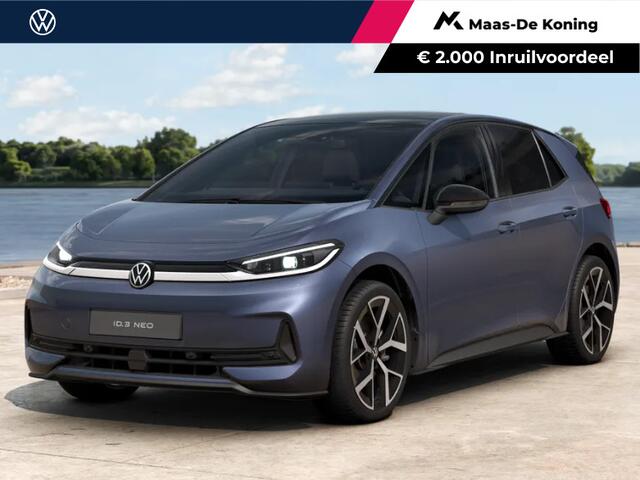Volkswagen ID.3 Neo Style 84 kWh accu 231 PK Elektr. aandrijving · Assistance Pakket · Interieur Style Pakket · Panoramadak · Steunhaak voor fietsendrager, afneembaar · Zijruiten achter en achterruit getint ·