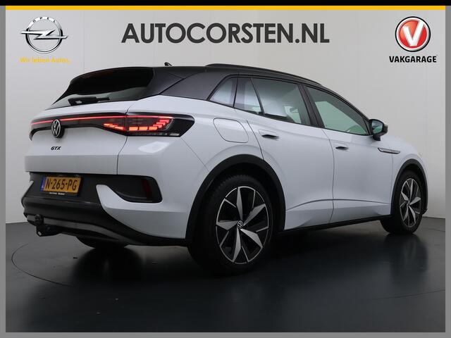 Volkswagen ID.4 GTX 4Motion 82kWh 300PK Trekhaak Ergo-Active Stoelen Elek.Verstelbaar+Memory Stoel+Stuurverwarming Adap.Cruise Navi Ecc Matrix led Apple Carplay Android Auto SOH 88% Top Sport Interieur Pakket Plus Lmv 20" 4WD AWD Keyless Advanced 1e Eigenaar Origineel Ne