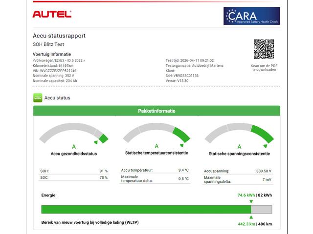 Volkswagen ID.5 GTX 299pk 4Motion 77 kWh SOH 91% Sportstoelen HUD Panoramadak Adaptive Demping Memory Panoramadak