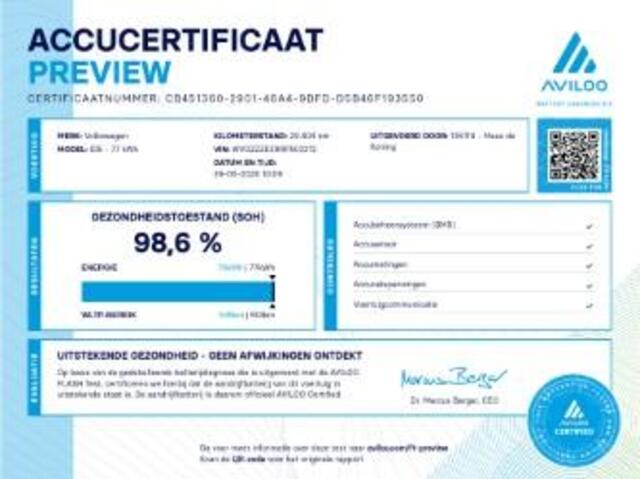 Volkswagen ID.5 Pro Advantage 204pk 77 kWh · SOH 98,6% · Camera · Apple/Android Car Play · Navigatie · Stoel-& Stuurverwarming · P-Sensoren · 20'' Inch ·