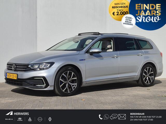 Volkswagen PASSAT Variant 1.4 TSI PHEV GTE Business Automaat / Lederen Bekleding / Schuif & Kanteldak / Trekgewicht 1.600 KG / Apple Carplay & Android Auto / 360 Graden Camera / Adaptieve Cruise Control / Stoelverwarming / Dynaudio / Lichtmetalen Velgen / Navigatie / Parke