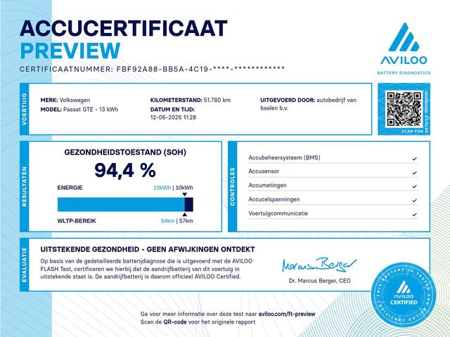 Volkswagen PASSAT Variant 1.4 TSI PHEV GTE SOh 94,4% LEER PANO IQ LIGHT TREKHAAK 51000KM!!!