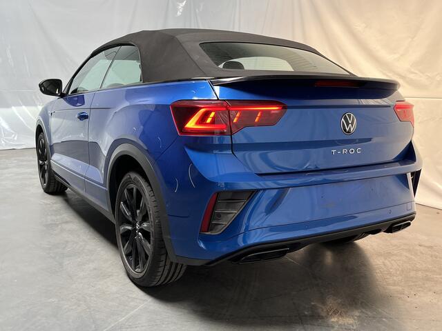 Volkswagen T-Roc Cabrio 1.5 TSI R-Line / AUTOMAAT/ 2X R-LINE/ BLACK-STYLE/ STUUR+STOEL VERWARM./ PARK.SENSOR.V+A/ CAMERA/ APP-CONNECT/ KEYLESS/ DRIVE-MODI/ ACC/ DAB/ NAVI/ CLIMA/ LED/ DIGITAL DASH/ ISOFIX/ 18'' LMV