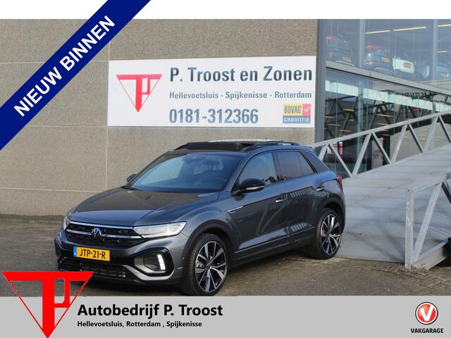 Volkswagen T-Roc 1.5 TSI 3x R-Line Automaat/Panoramadak/Trekhaak afneembaar/Navigatie/Virtual cockpit/Adaptive cruise control/Achteruitrijcamera/Parkeersensoren rondom/Apple carplay/Stoelverwarming/Keyless/Climate control/IQ light/DAB/Draadloze telefoonlader