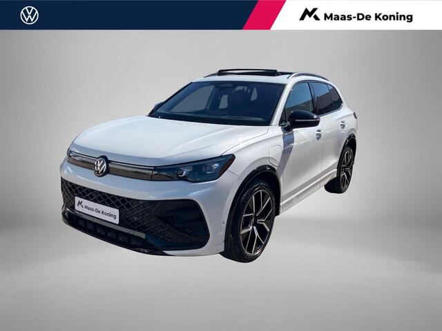 Volkswagen TIGUAN 1.5eHybrid 150kW/204PK R-Line Black Style · Leder · Harman Kardon · Panoramadak · Trekhaak · 360°Camera + Parkeersensoren · Garantie t/m 11-05-2030 of 100000km.