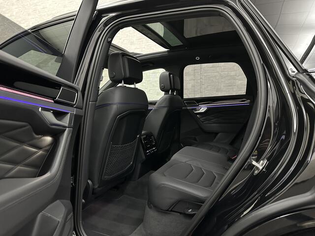 Volkswagen TOUAREG R 3.0 TSI 462PK E-Hybrid | Luchtvering | Puglia-Leder | Panorama | DYN-Audio | Massage | Ventilatie | ACC | Trekhaak | Nachtzicht | Head-Up | Ergo-Comfort | 22" | Keyless-Entry | Memory | 4-Zone Clima | ISO-Glas | Stoelverwarming V+A | Dodehoek | Standkac