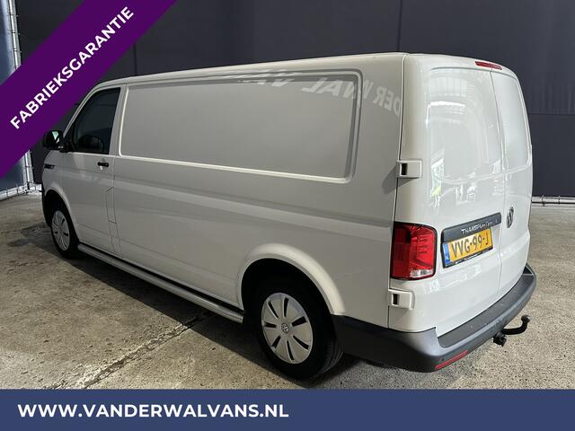 Volkswagen TRANSPORTER 2.0 TDI L2H1 Fabrieksgarantie Euro6 Airco | Apple Carplay | Trekhaak Cruisecontrol, Android Auto, Parkeersensoren, Sidebars, Bijrijdersbank