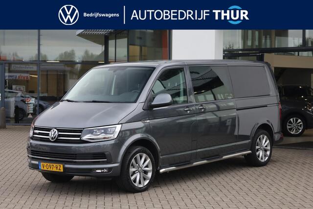 Volkswagen TRANSPORTER 2.0 TDI L2H1 DC 4Motion Highline 204PK / 150kW DSG, 4-motion 4 x 4 Dubbele cabine, NL auto 1e eigenaar trekhaak, achteruitrijcamera, parkeersensoren voor en achter (pdc), cruise control, verwarmbare voorruit, navigatie, DAB+, Apple Carplay / Android Auto,