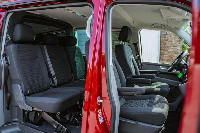 Volkswagen TRANSPORTER 2.0 TDI 150 pk Dubbel Cabine Fontana Red Navi, Camera, 20" LMV, LED Koplampen, Adapt. Cruise, Privacyglas, 5-Zits