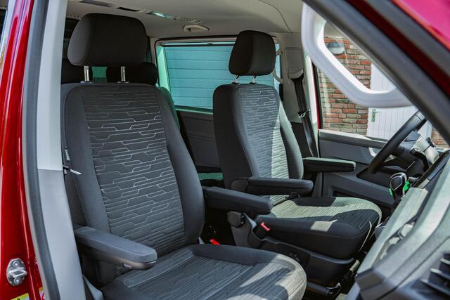 Volkswagen TRANSPORTER 2.0 TDI 150 pk Dubbel Cabine Fontana Red Navi, Camera, 20" LMV, LED Koplampen, Adapt. Cruise, Privacyglas, 5-Zits