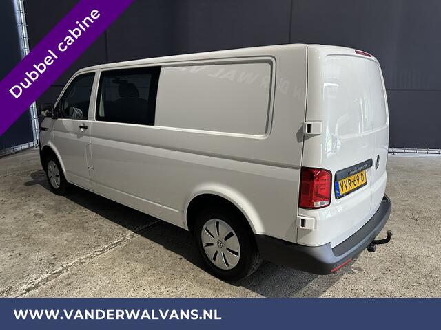 Volkswagen TRANSPORTER 2.0 TDI L2H1 Dubbele Cabine Euro6 Airco | 5-Zits | Navigatie | Trekhaak | Apple Carplay Android Auto, Cruisecontrol, Parkeersensoren
