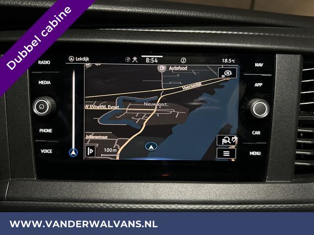 Volkswagen TRANSPORTER 2.0 TDI L2H1 Dubbele Cabine Euro6 Airco | 5-Zits | Navigatie | 2200kg Trekhaak | Apple Carplay Android Auto, Cruisecontrol, Parkeersensoren