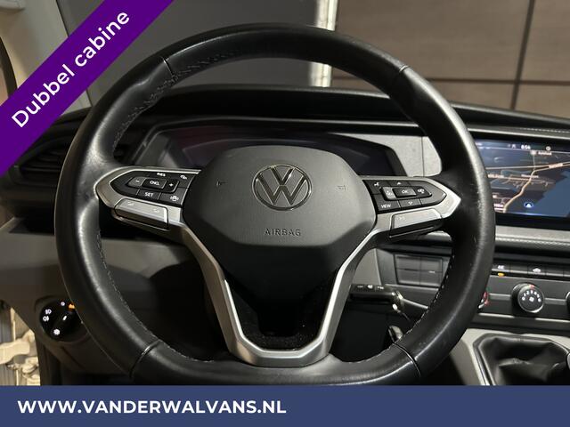 Volkswagen TRANSPORTER 2.0 TDI L2H1 Dubbele Cabine Euro6 Airco | 5-Zits | Navigatie | 2200kg Trekhaak | Apple Carplay Android Auto, Cruisecontrol, Parkeersensoren