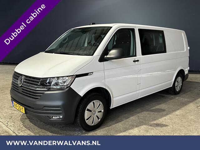 Volkswagen TRANSPORTER 2.0 TDI L2H1 Dubbele Cabine Euro6 Airco | 5-Zits | Navigatie | 2200kg Trekhaak | Apple Carplay Android Auto, Cruisecontrol, Parkeersensoren