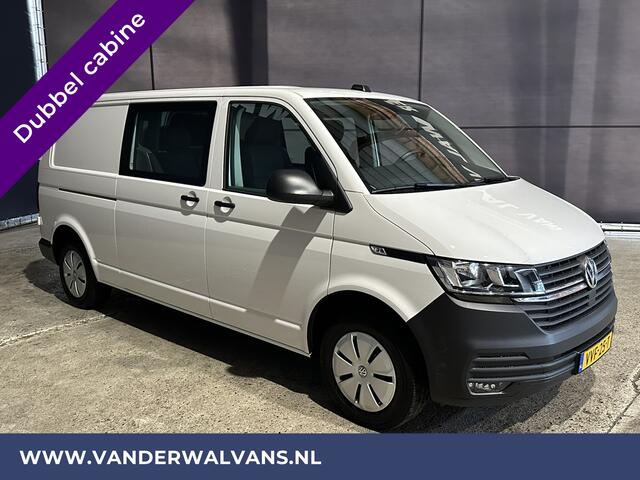 Volkswagen TRANSPORTER 2.0 TDI L2H1 Dubbele Cabine Euro6 Airco | 5-Zits | Navigatie | 2200kg Trekhaak | Apple Carplay Android Auto, Cruisecontrol, Parkeersensoren