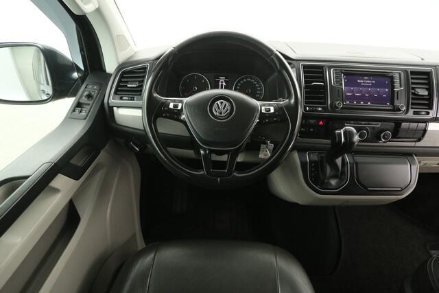Volkswagen TRANSPORTER 2.0 TDI L2H1 | Dubbele Cabine | 5 Persoons | 204PK DSG Automaat Camera Carplay LED 2xSchuifdeur Airco Cruise Trekhaak Leder Navi 18"LMV PDC