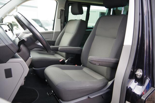 Volkswagen TRANSPORTER 2.0 TDI L2 150PK AUT. DC-5P, LED, 2X SCHUIFDEUR, TREKHAAK, NAVI, CRUISE, LEDER STUUR, PARKEERSENSOREN, MISTLAMPEN, DUBBELE CABINE