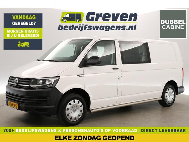 Volkswagen TRANSPORTER 2.0 TDI L2H1 | Dubbele Cabine | 6 Persoons | 140PK Airco Trekhaak Bluetooth Elektrpakket Schuifdeur Lat om Lat