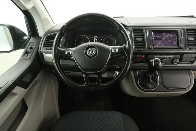 Volkswagen TRANSPORTER 2.0 TDI L2H1 | 204PK Aut. | Dubbele Cabine | Panoramadak | 5 Persoons | Airco | Camera | Carplay | Cruise | Navi | PDC | 18''LMV | 2xSchuifdeur | Trekhaak